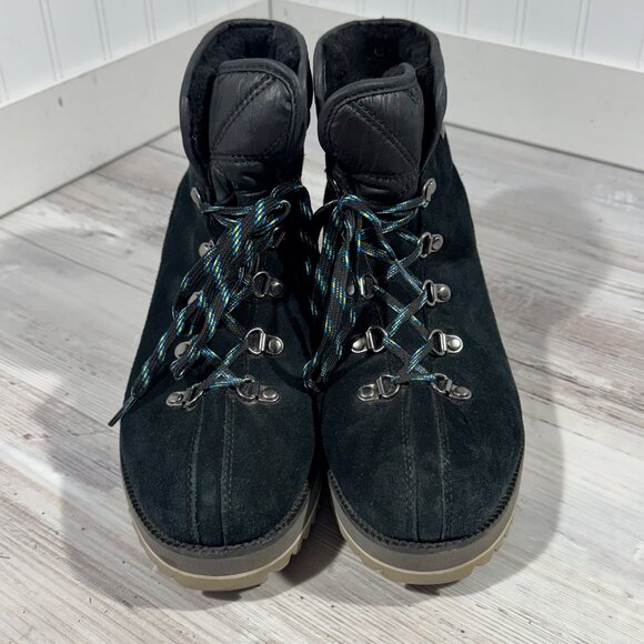 UGG Birch 1095712 Lace-Up Ankle Waterproof Women’s Boot Size 6.5 Black Ugg Boots - Picture 3 of 10